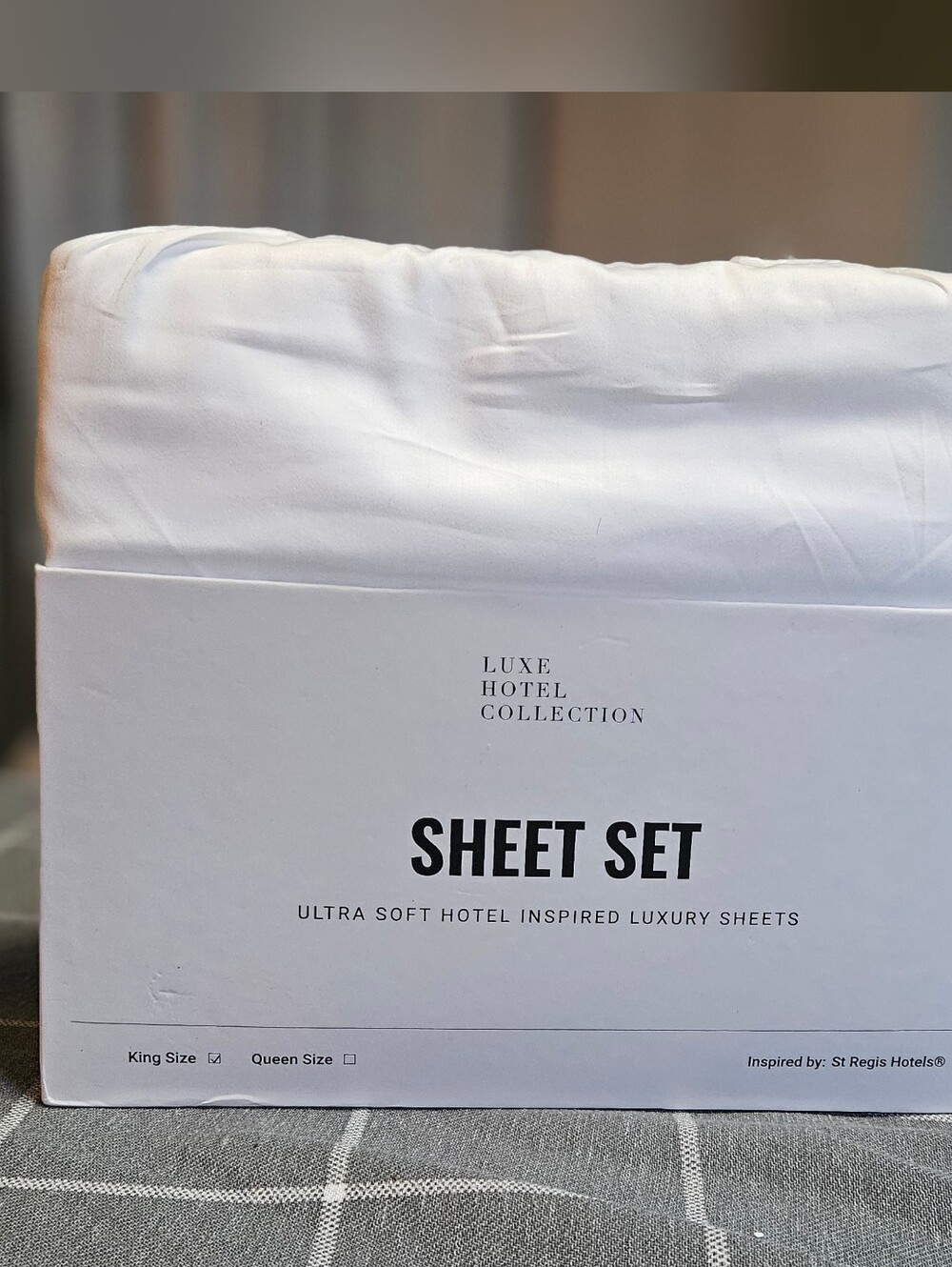 Luxe Hotel Collection - White Cotton Sateen Sheet Set- St Regis Hotel Inspired